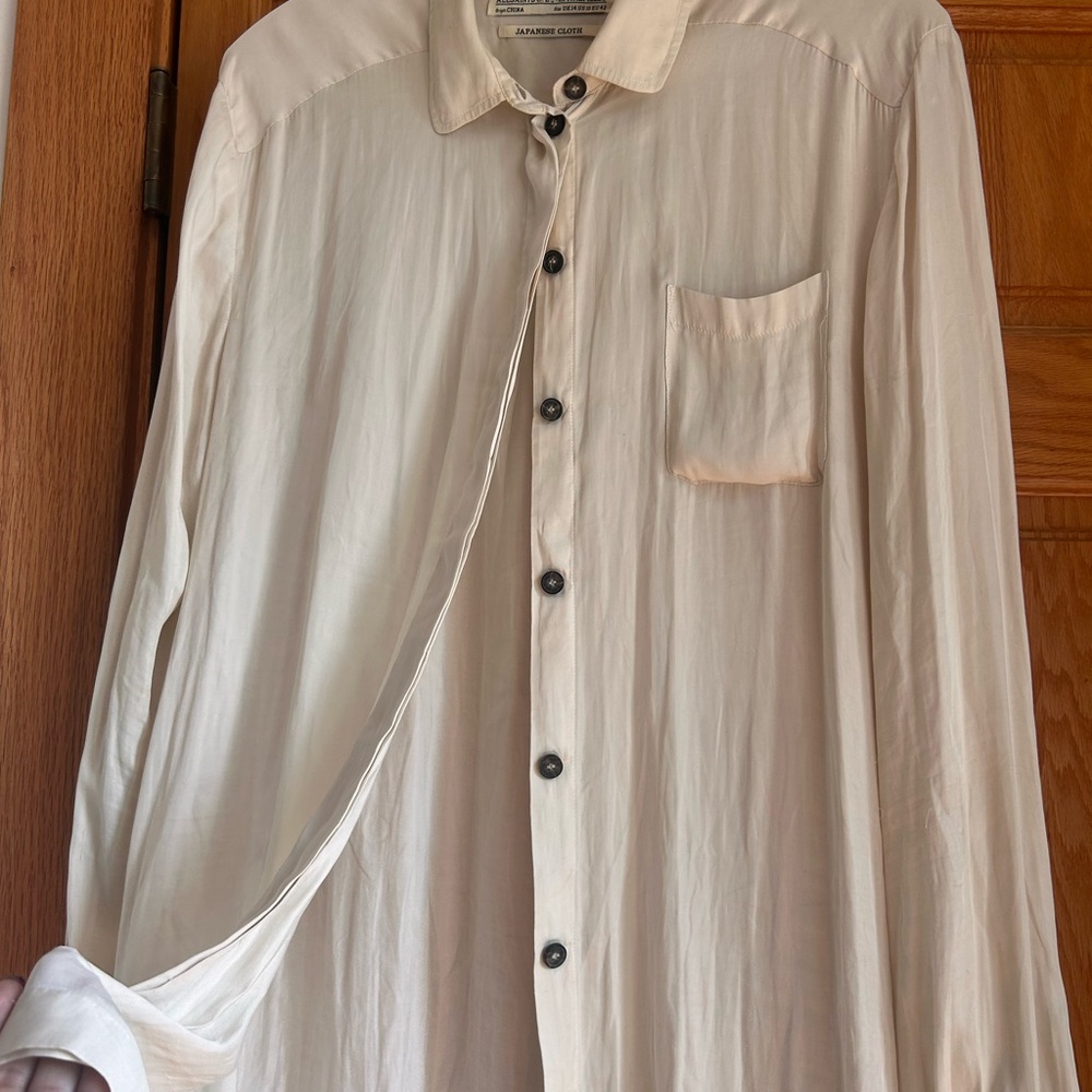 All Saints White Japanese Cloth Shirt